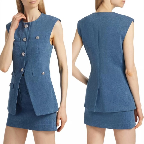 Veronica beard tamara vest cornflower blue FINAL PRICE - Picture 2 of 8